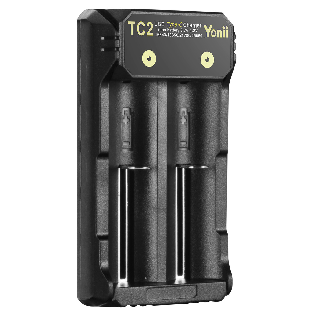 Yonii TC2 3.7V 18650 21700 26650 16340 14500 Li-ion battery Charger เครื่องชาร์จ 18650 แบบ 2 ช่อง เต็มตัดอัตโนมัต