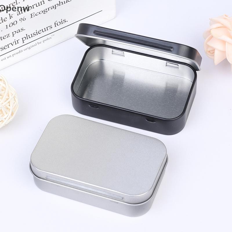 Openw Survival Kit Tin ขนาดเล็กโลหะเปล่า Tin Flip กล่องเก็บกรณีสําหรับเหรียญเงิน Candy Key GOOD