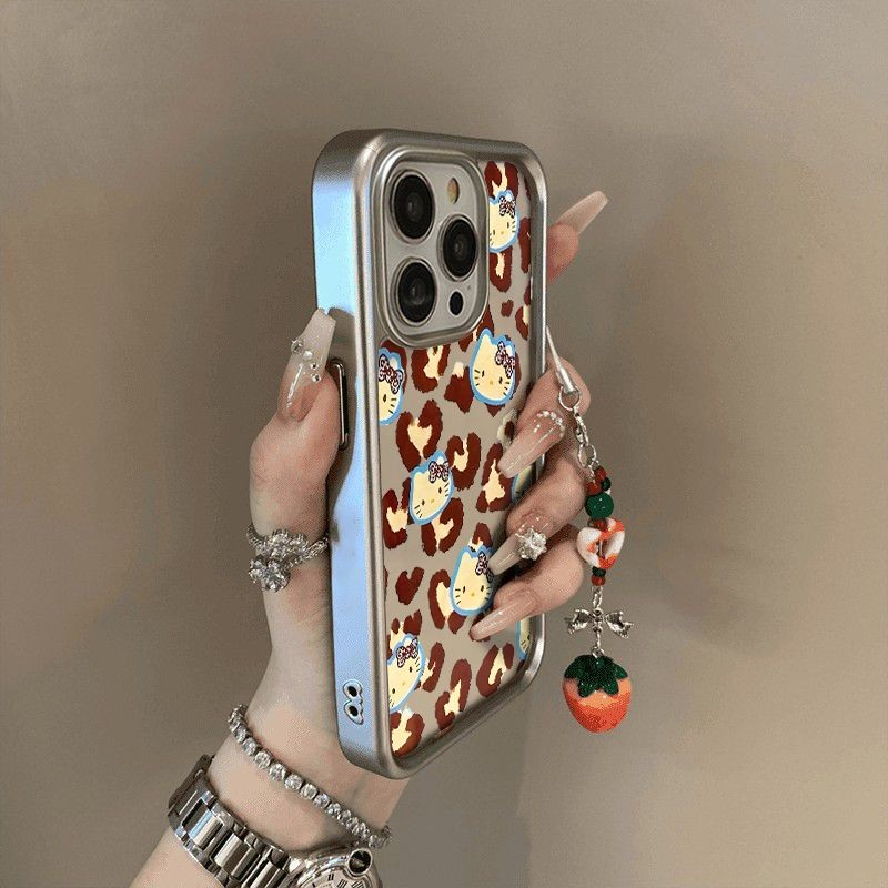 ญี่ปุ่นและเกาหลีเสือดาว Kitty สําหรับ Apple 16promax เคสโทรศัพท์ IPhone15 น่ารักการ์ตูน 14plus โปร่งใส 13 ใหม่ 12 Niche Creative 11 บุคลิกภาพ Xsmax เคสโทรศัพท์