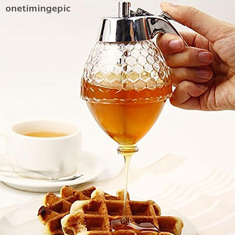 Onetimingepic อะคริลิคน้ําผึ้งคอนเทนเนอร์แบบพกพาบีบขวด Anti-drip ขวดน้ําผึ้งน้ําผลไม้ Dispenser น้ําผึ้งท่อระบายน้ําหม้อครัวเครื่องมือ Onetimingepic