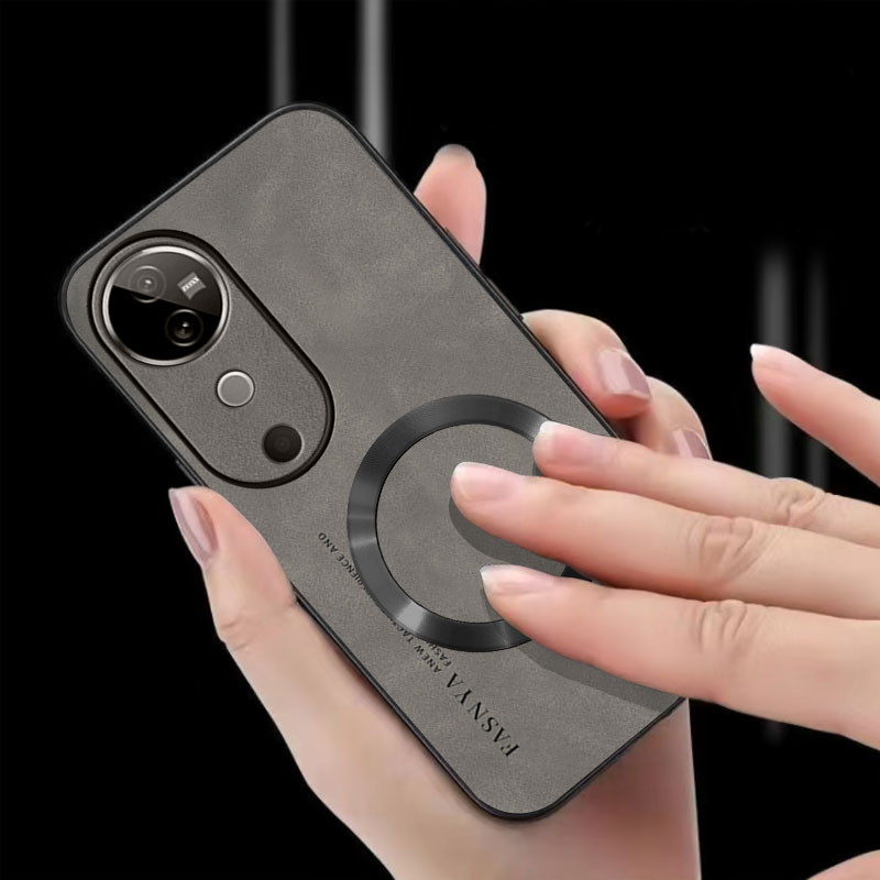 เคส ปลอก VIVO V40 5กรัม V40 Pro โทรศัพท์กรณีป้องกันการสั่นสะเทือนแม่เหล็กแหวนดูดฝาครอบป้องกันที่มีขอบนุ่มและลื่นปกหลัง ybpcxq