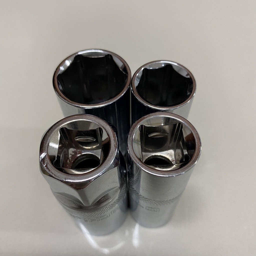 ลูกบล็อค ถอดหัวเทียน ขนาด 1/2" เบอร์16 เบอร์21 (6เหลี่ยม) ขนาด 3/8'' เบอร์14 เบอร์16 (12เหลี่ยม) บ็อกถอดหัวเทียน