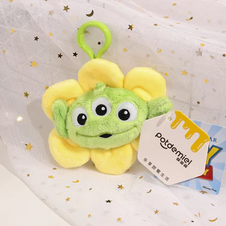 Disney Toy Story Alien น่ารัก Kawaii สามตา Boy Plush จี้กระเป๋านักเรียนกระเป๋าเป้สะพายหลังจี้พวงกุญแจตุ๊กตาของเล่นของขวัญวันเกิดของขวัญคริสต์มาส