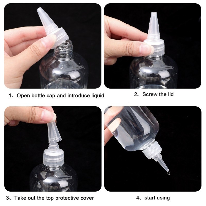 ขวดย่อย10-200ml ขวดบีบปากแหลมขวดใสขวดย่อยหลายขนาด