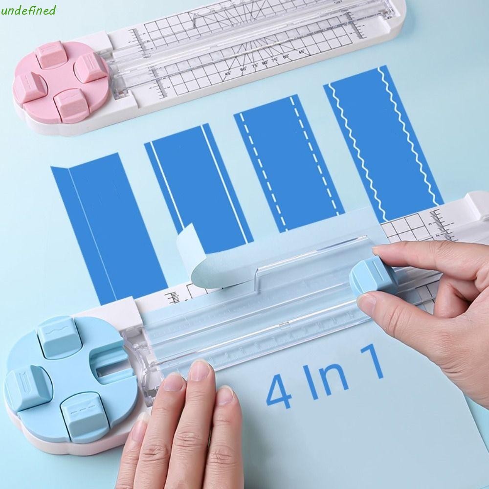 เครื่องตัดกระดาษ JARREDIW, เครื่องเล็มขนกระดาษลายจุด 360 องศา, สายหยักแบบพกพา 4 IN 1 เครื่องตัดกระดาษงานฝีมืออเนกประสงค์ School Home