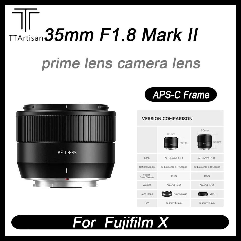 Ttartisan 35 มม.F1.8 Mark II prime เลนส์ออโต้โฟกัสเลนส์กล้องสําหรับ Fujifilm X XF X-E3 X-E4 X-S10 X-