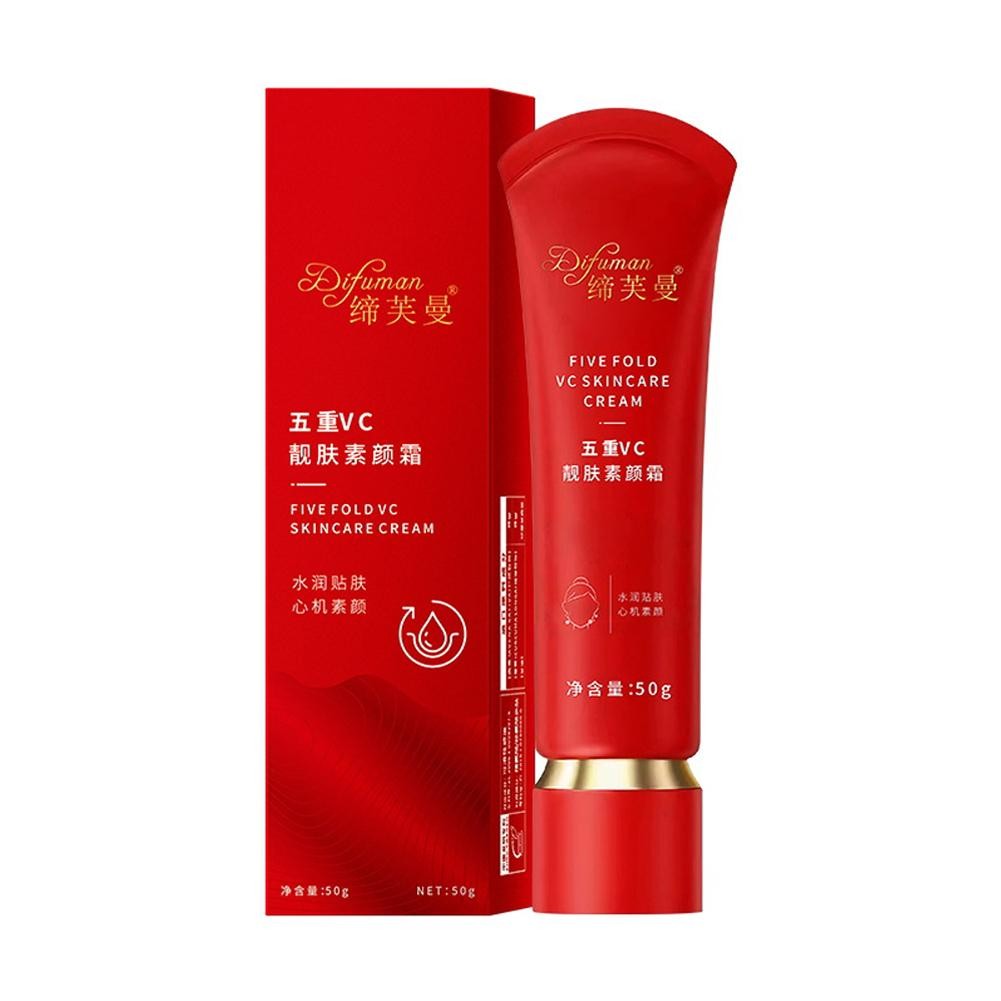 Lazy Make Up Cream FIVE-FOLD VC Plain Cream VC FIVE FIRMING FOLD Lazy Cream Even Color Makeup Cream 