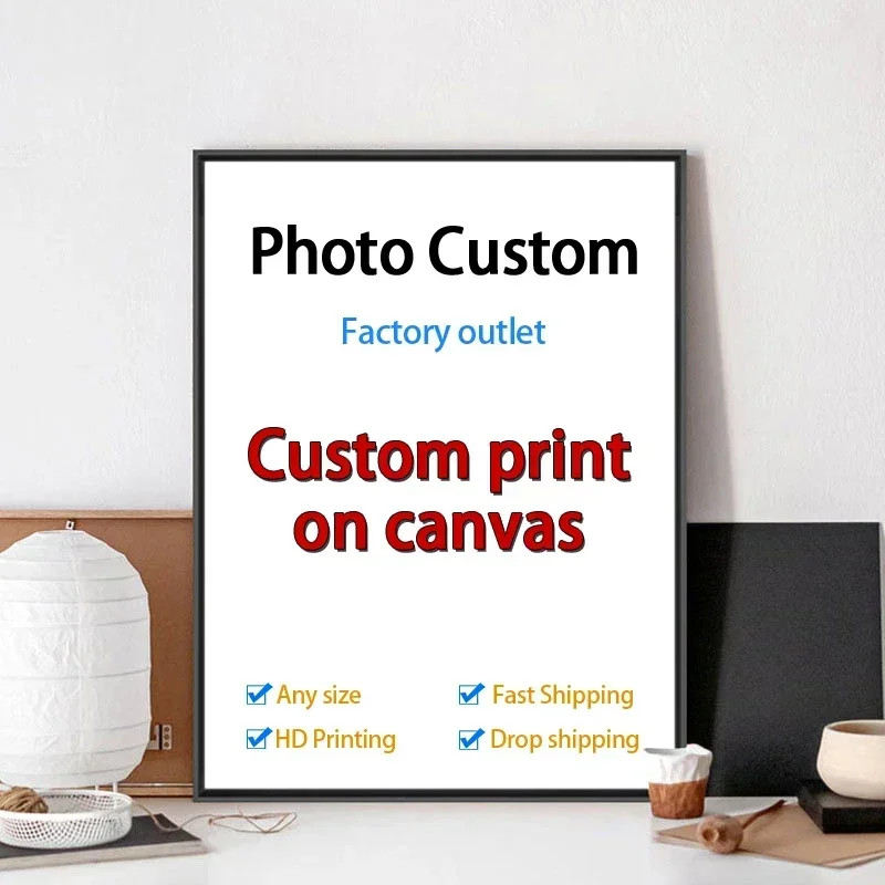 ส่วนบุคคลกรอบผ้าใบภาพที่กําหนดเอง Wall Art สําหรับคู่รักครอบครัววันหยุดของขวัญ Home Office Decor-kk