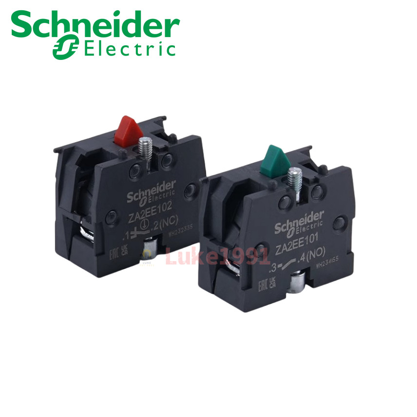 คอนแทคเตอร์ Schneider XA2E ZA2EE-102 แบบปิดปกติ ZA2EE101 แบบเปิดปกติ คอนแทคเสริมแบบโมดูลาร์ 10A ขนาด