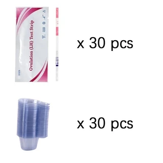 แผ่นทดสอบไข่ตก 30แถบ + ถ้วยพลาสติก 30 ใบ ชุดทดสอบไข่ตก ที่ตรวจไข่ตก แบบจุ่ม เห็นชัดดูง่าย ราคาพิเศษสุดคุ้ม