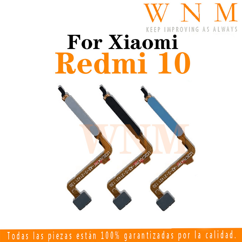 สําหรับ Xiaomi Redmi 10 4G 2022 On Off สวิทช์ home Starter ปุ่มลายนิ้วมือฟรีสายยืดหยุ่น touch ID เมนู Flex Cable เปลี่ยน
