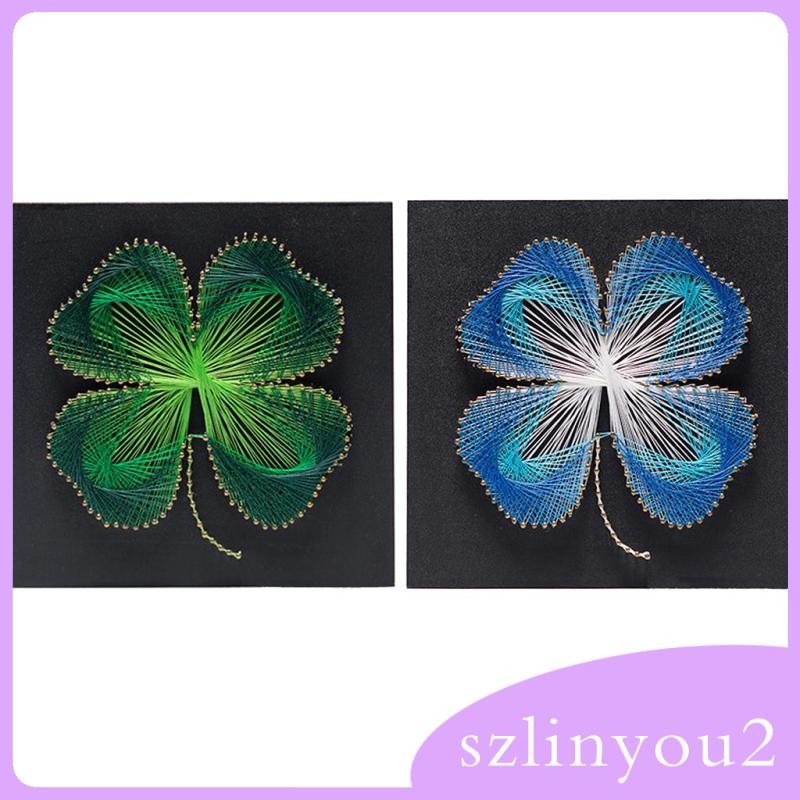 [szlinyou2] 30x30 ซม.Pin String Art Lucky ดอกไม้ diy ตกแต่ง String Art ชุดสําหรับผู้ใหญ่เด็กศิลปะและ