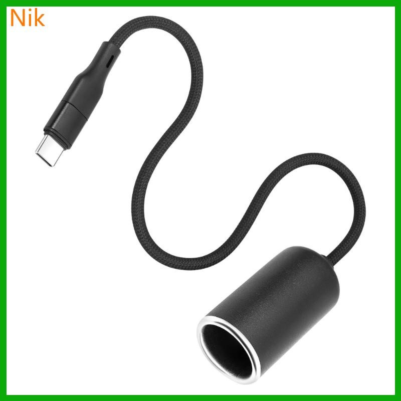 บ.น.ค.ต.ศ. USB C to Lighter Adapter 5V to 12V for Car Devices and Power Supply