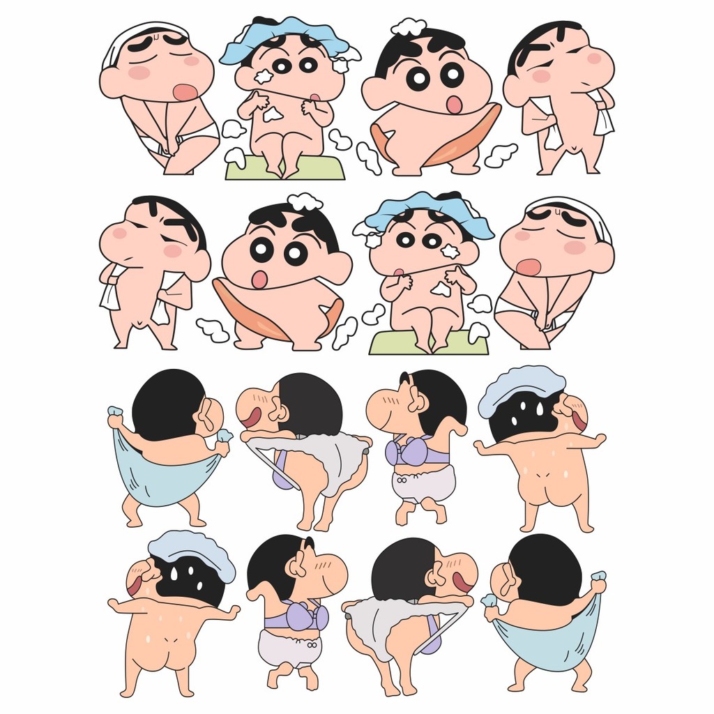 ใหม่ สติ๊กเกอร์ห้องน้ำ Crayon Shin-chan สติ๊กเกอร์รถยนต์ สติ๊กเกอร์กันน้ำ สติ๊กเกอร์ติดผนัง สติ๊กเกอร์มอเตอร์ไซค์ สติ๊กเกอร์ติดตู้เย็น X0JR - รูปที่ 5