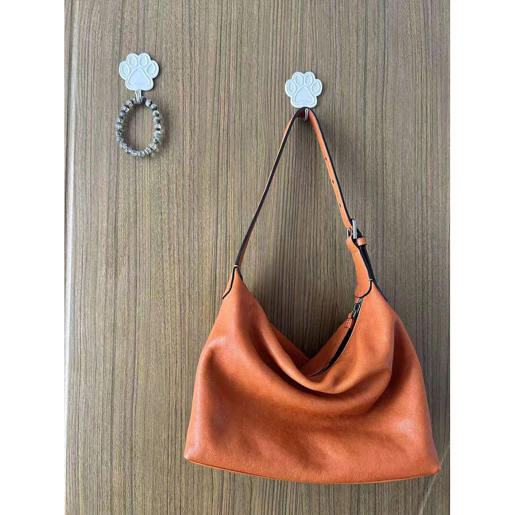 Qiuzhen หนังแท้ Hobo Retro Commuter Underarm Dumpling Bag