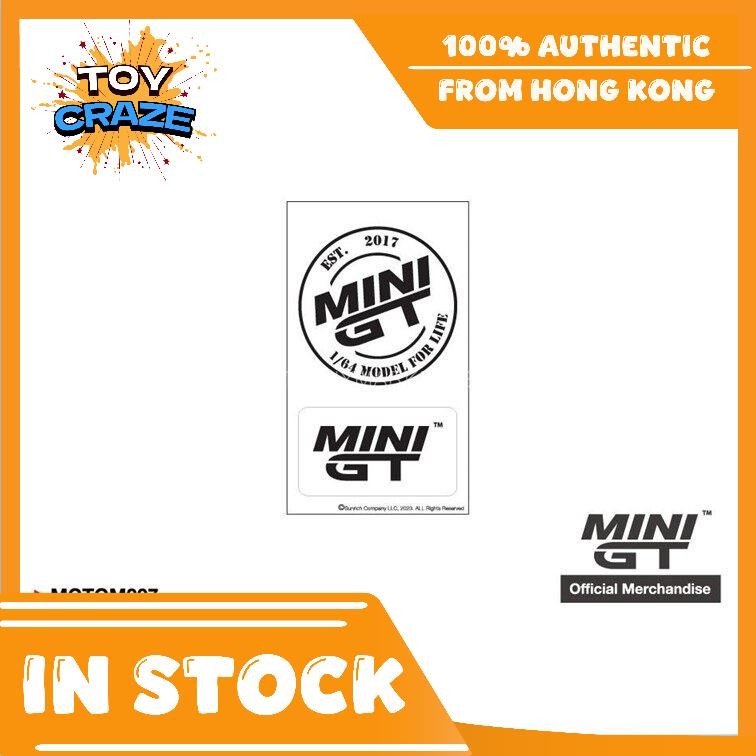 [Authentic] (In Stock) MINI GT White Logo Sticker Set (8x13.8cm) Official MGTOM007