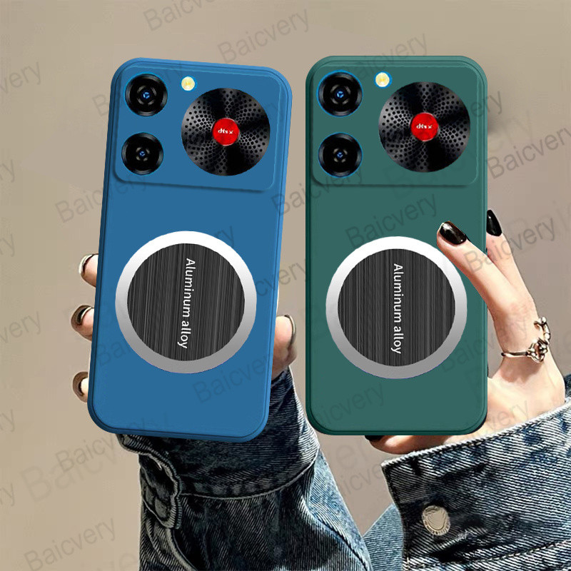 สําหรับ ZTE Nubia Music Z2353 พร้อมสติกเกอร์กาวด้วยตนเองแม่เหล็ก Matte ฝาหลัง