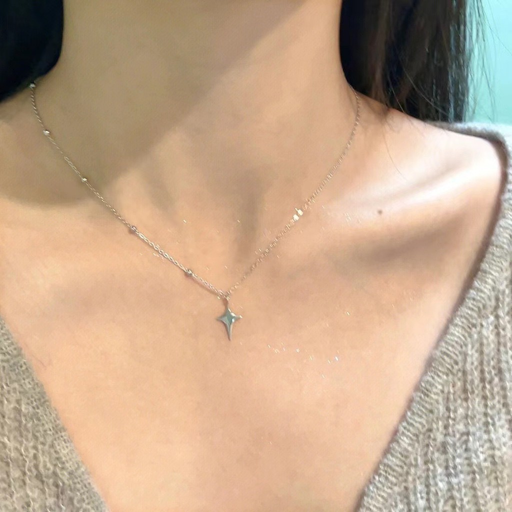 สร้อยคอดาว   สร้อยคอพร้อมจี้เหล็ก พร้อมส่ง