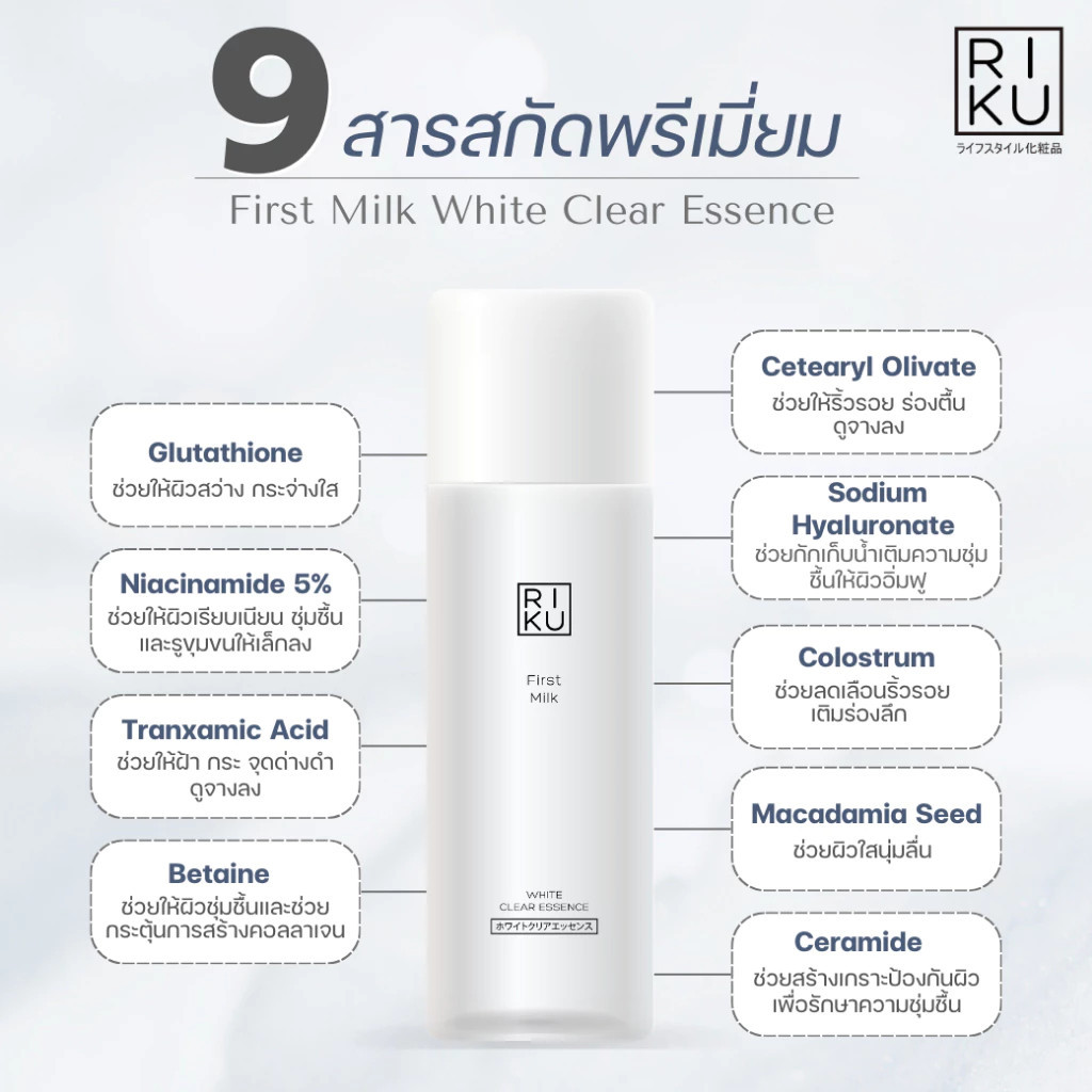 RIKU First Milk k-bio collagen cream น้ำตบ + เซรั่ม + คอลลาเจนครีม คืนความอ่อนเยาว์ เนียนใส ชุ่มชื้น — صورة 3