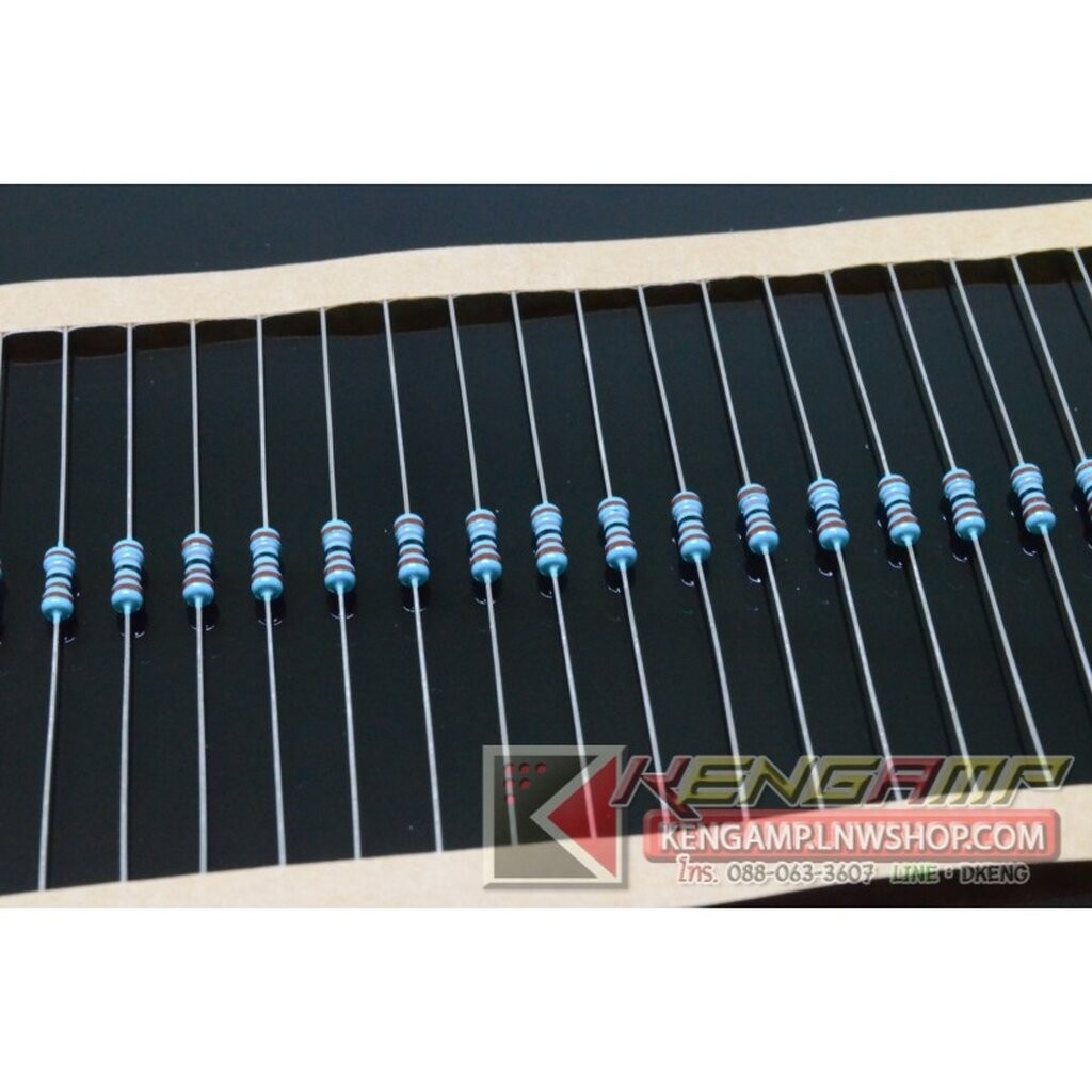 (100ตัว) [RES] R 1/4W 1% ยี่ห้อ Royal OHM (SET K-OHM)