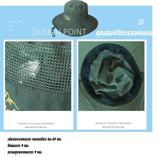 หมวกบังแดด หมวกบักเก็ต กันแดด เหมาะกับใส่ตกปลากลางแจ้ง สําหรับผู้ชาย sun hat