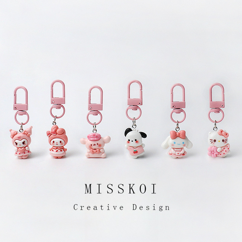 MISSKOI Creative Pink Sanrio Sweet Simple Backpack จี้ห้อยกระเป๋าทุกวัน – โปรปัง
