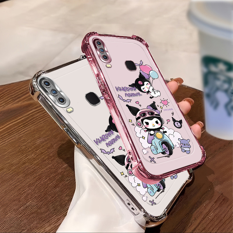 ปลอก VIVO Y11 Y12 Y15 Y17 Y19 1901 1902 1906 1916 U10 1915 เคสโทรศัพท์สําหรับใหม่ซิลิโคนสี่มุมป้องกันการตก SJDDC