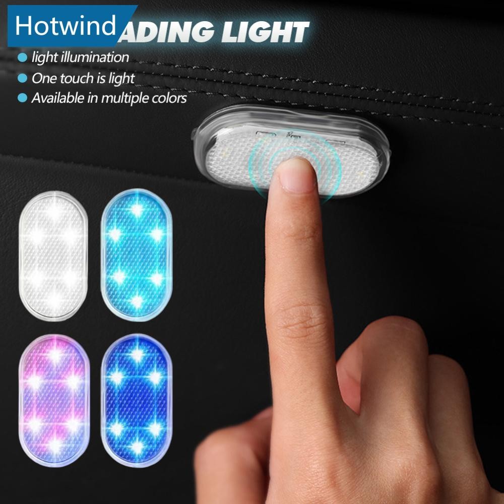 Hw 1 ชิ้นภายในรถ Auto หลังคาเพดานโคมไฟอ่านหนังสือ LED Night Light USB ชาร์จรถ 5V H8Y7