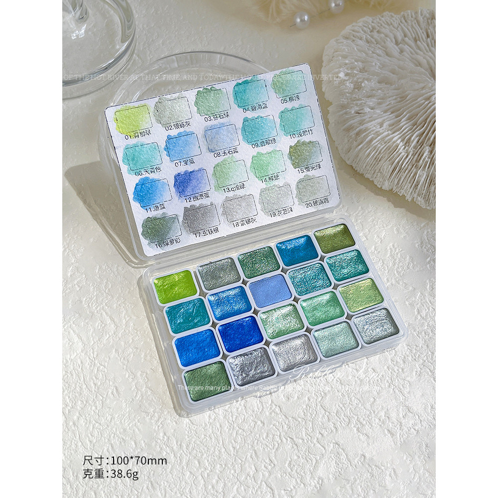 มุก ของแข็งสีน้ําเล็บร้านทุ่มเท24สีเม็ดสีสูงอิ่มตัวรอยเปื้อนทาสียาทาเล็บกาวตกแต่ง - รูปที่ 5