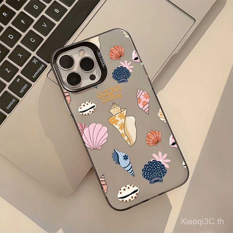 เคสโทรศัพท์ที่เข้ากันได้กับ iPhone 7 8 X XS XR XSmax 11 12 13 14 15 16 Pro max Plus เคสซิลิโคนกันกระแทกแบบชายหาด GNWB