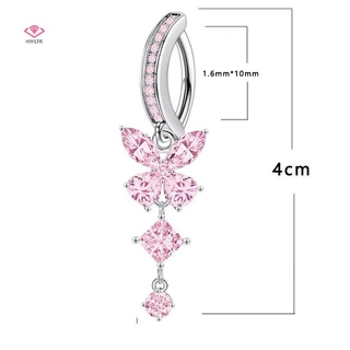 HWETR แฟชั่นประณีต Belly ปุ่มเซ็กซี่เจาะเครื่องประดับผู้หญิง Zircon Navel Barbell แฟชั่น Belly แหวนของขวัญใหม่
