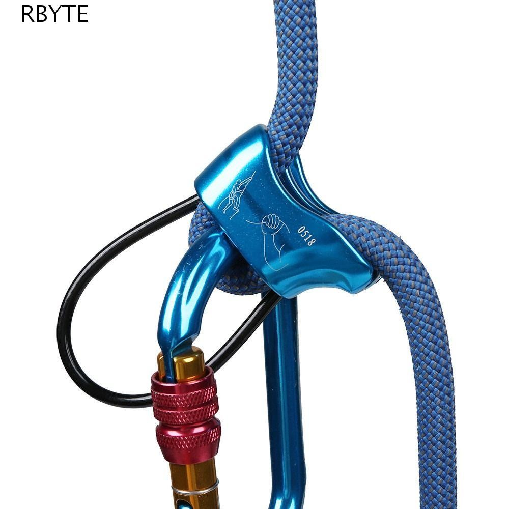 RBYTE อุปกรณ์โรยตัว Be-lay, ฮาร์ดแวร์ดาวน์ฮิลล์ Rock Climbing Rappel, แหวนนิรภัยกีฬากลางแจ้ง Professional Abseiling Climbing Descender Survival อุปกรณ์