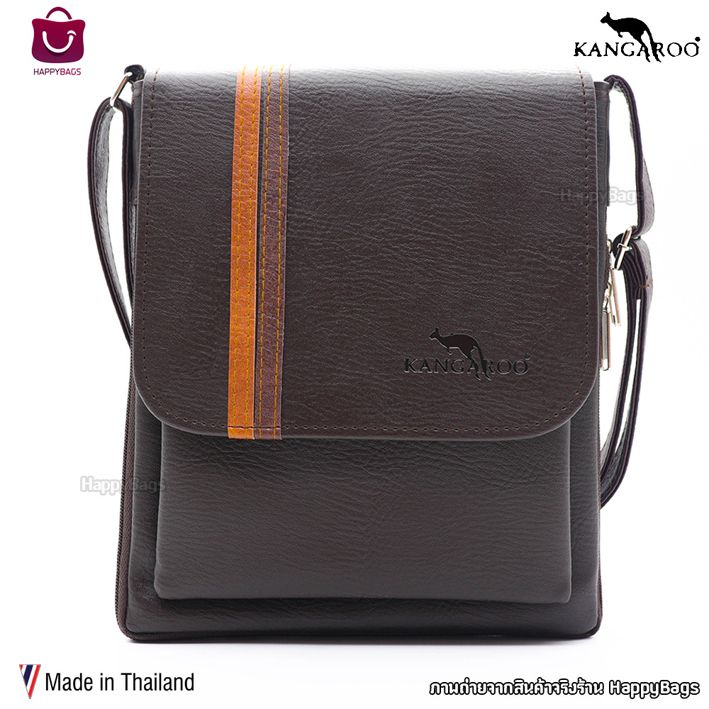 กระเป๋าสะพายข้างผู้ชาย จิงโจ้ Kangaroo แท้ ทรง Slim