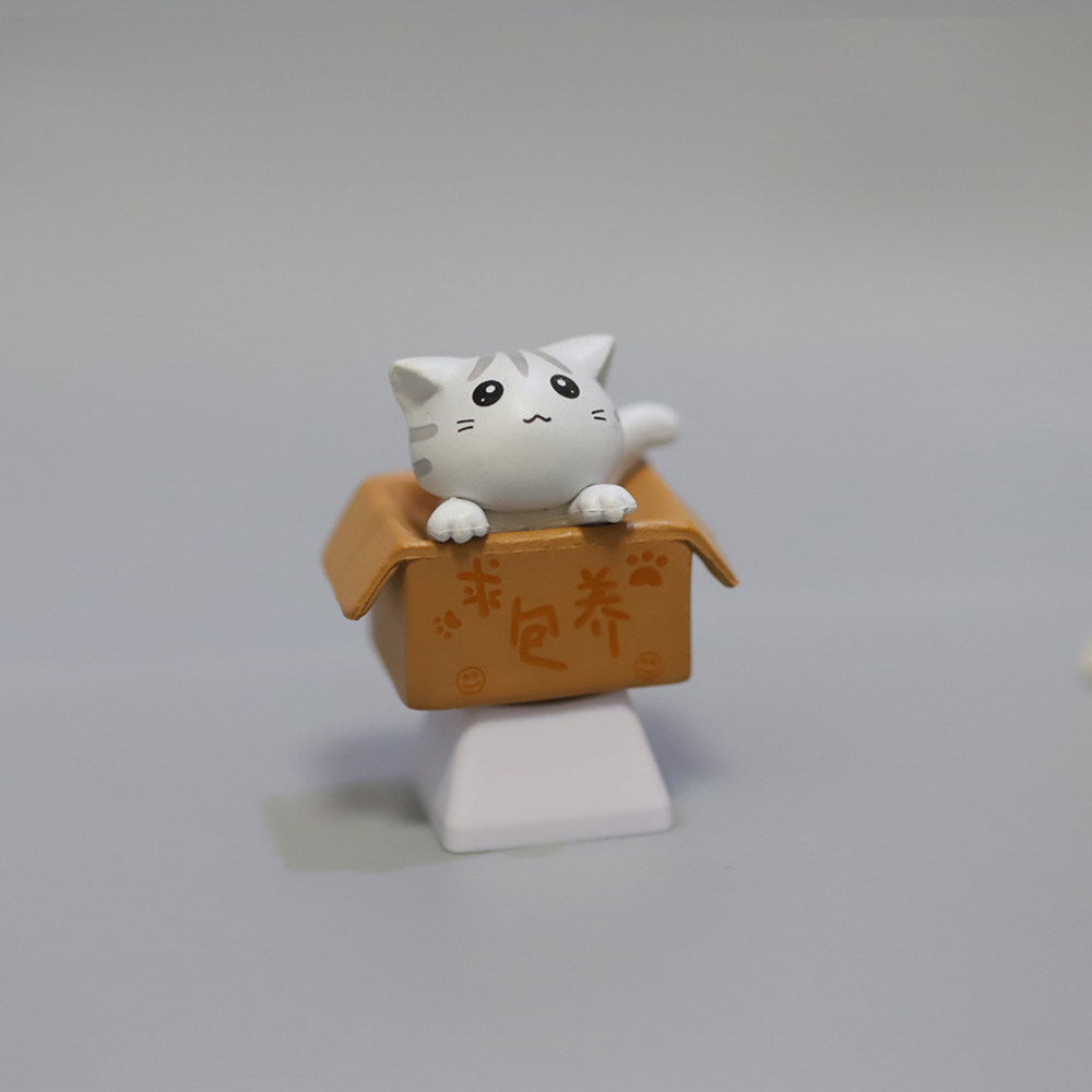 1 ชิ้นปรับแต่งคีย์บอร์ดของคุณพร้อมปุ่มกดแมวน่ารัก - แกน PBT Cherry MX Artisan อะนิเมะสีชมพู Kawaii ECS เปลี่ยนฝาครอบกุญแจ - รูปที่ 3