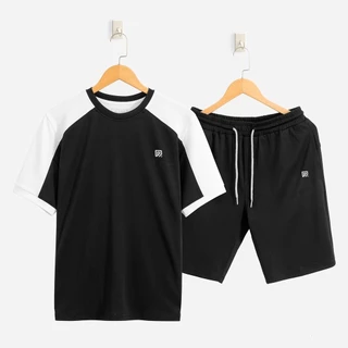 ACHSAWAKE เสื้อยืดแขนสั้นผู้ชายสไตล์เกาหลีคุณภาพดีชุด