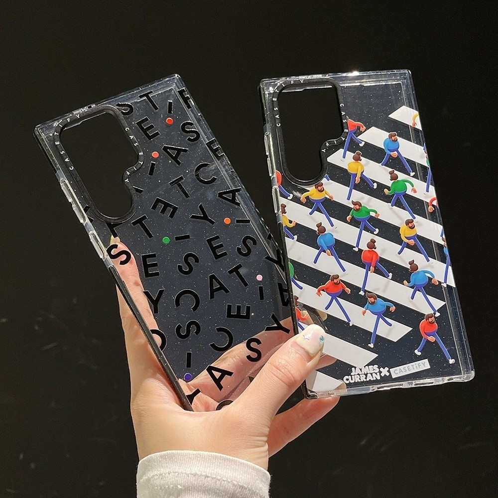 Crossing The Road GLITTER Case สําหรับ Samsung S25 Ultra S25 24 23 Plus กันกระแทกป้องกันปลอกอ่อน - รูปที่ 4
