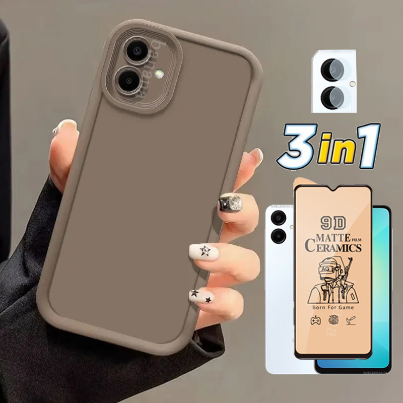 3in1 Samsung Galaxy A06 แพคเกจเต็มรูปแบบกันกระแทกเคสโทรศัพท์สําหรับ Samsung A05 A05S A04 A04S A04E A