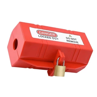 ซ.ล พลาสติก Tagout Plug Power Lock ปลั๊กไฟฟ้าแบบพกพาล็อคอุตสาหกรรมในครัวเรือน Plug Lockout อุปกรณ์