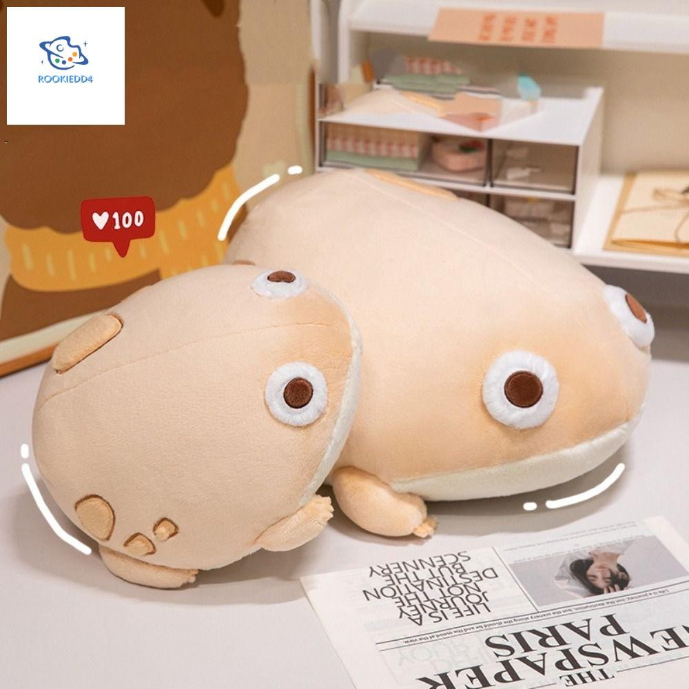 ROOKIEDD4 Bullfrog ของเล่นตุ๊กตา,นุ่มปุยตกแต่งห้องยัดไส้ Bullfrog,อ้วนตุ๊กตาสัตว์การ์ตูน 28 ซม./40 ซม.กบตุ๊กตาของขวัญวันเกิด