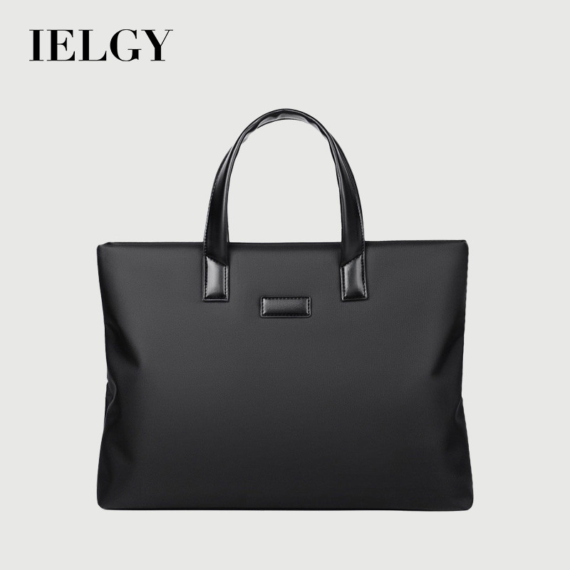 IELGY ธุรกิจของผู้ชายคอมพิวเตอร์ไฟล์กระเป๋าถือแฟชั่นความจุขนาดใหญ่