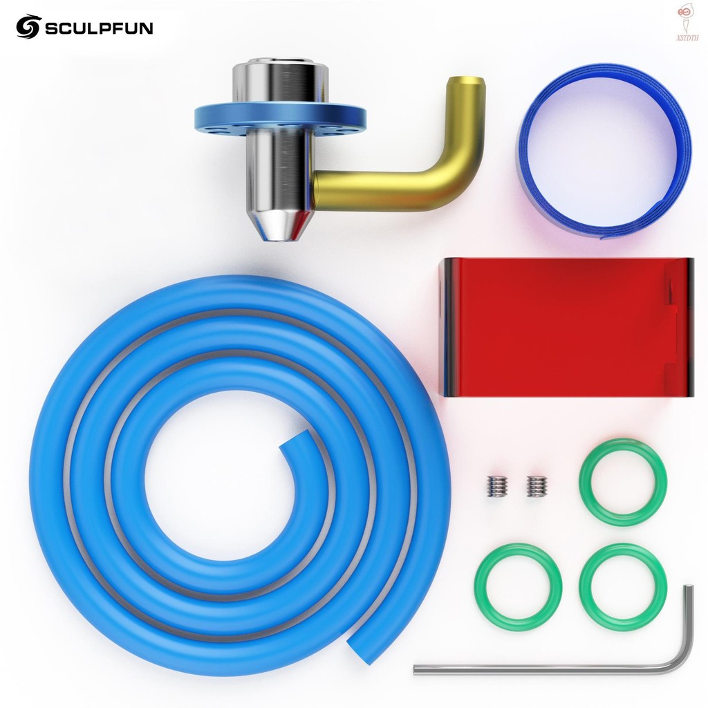 Sculpfun S9 Air Assist หัวฉีดชุด (ปั๊มลมไม่มี) Air Assist โครงสร้างโลหะเต็มรูปแบบเหมาะกับ Sculpfun S6 PRO / S9 เลเซอร์ติดตั้งง่าย Upg