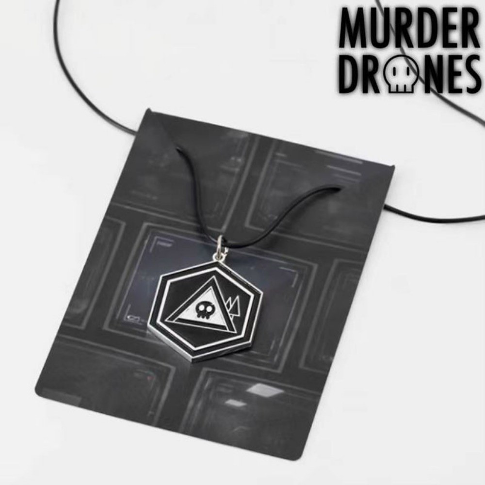 อะนิเมะ Murder Drones คอสเพลย์สร้อยคอ Unisex โลหะผสมเชือก Choker Skull Skeleton Ghost จี้เครื่องประดับอุปกรณ์เสริม