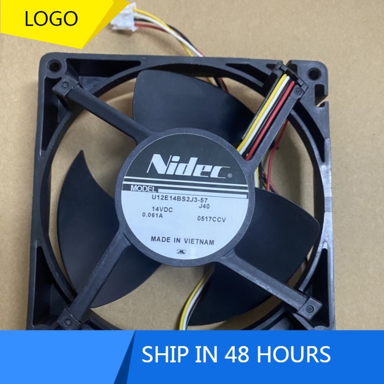 เหมาะสําหรับตู้เย็นโตชิบา Hitachi U12E14BS2J3-57 14V DC0.061A พัดลมระบายความร้อนปลั๊ก 4 สาย