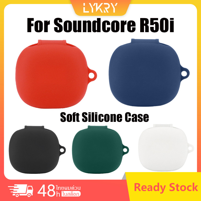 เข้ากันได้กับหูฟังบลูทูธ Soundcore R50i ฝาครอบป้องกันซิลิโคนอ่อนพร้อมช่องเก็บของสำหรับชาร์จ