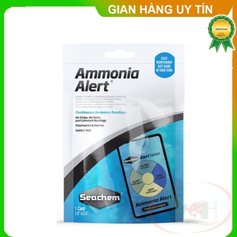 Seachem Arena Alert Tracking Water Test Card NH3 store2