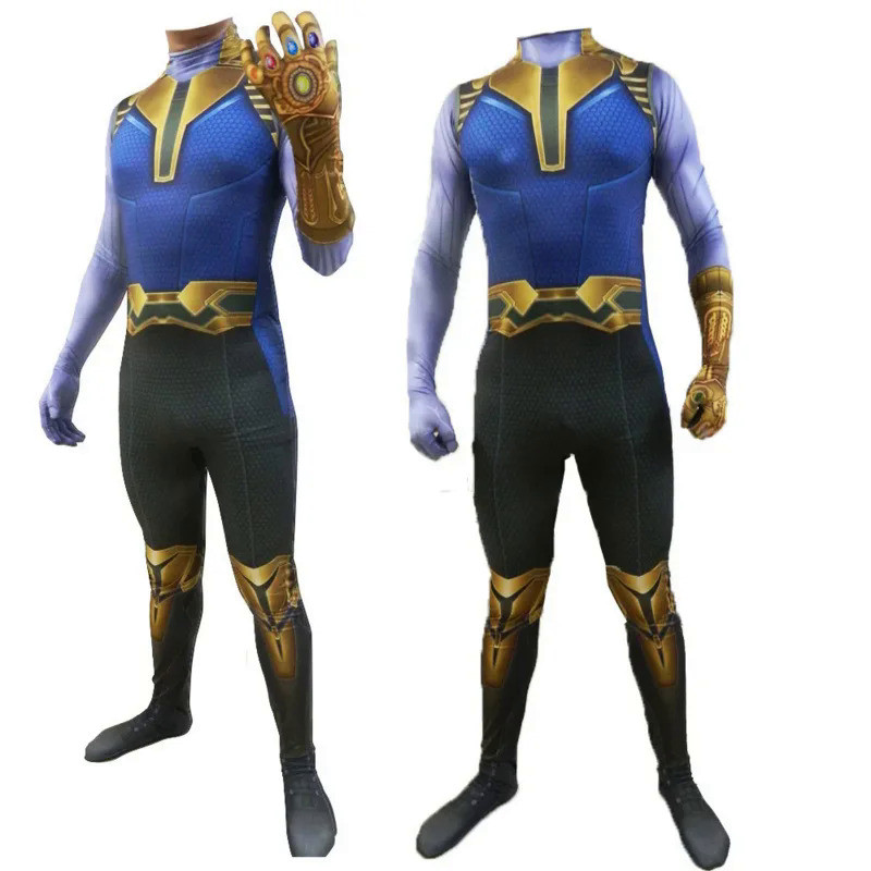 Adult Kids Thanos Costume Avengers Infinity War Super Villain Child Halloween Fancy Dress Carnival P