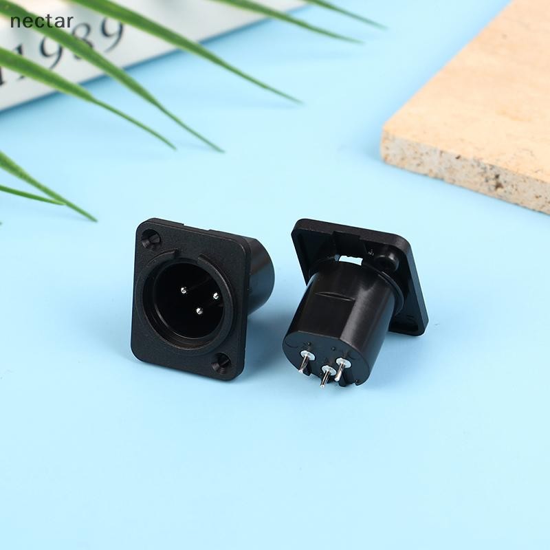 Tar 1PC XLR 3pin ชายหญิงแผงเสียงไมโครโฟนแจ็คปลั๊กเชื่อมต่อ N