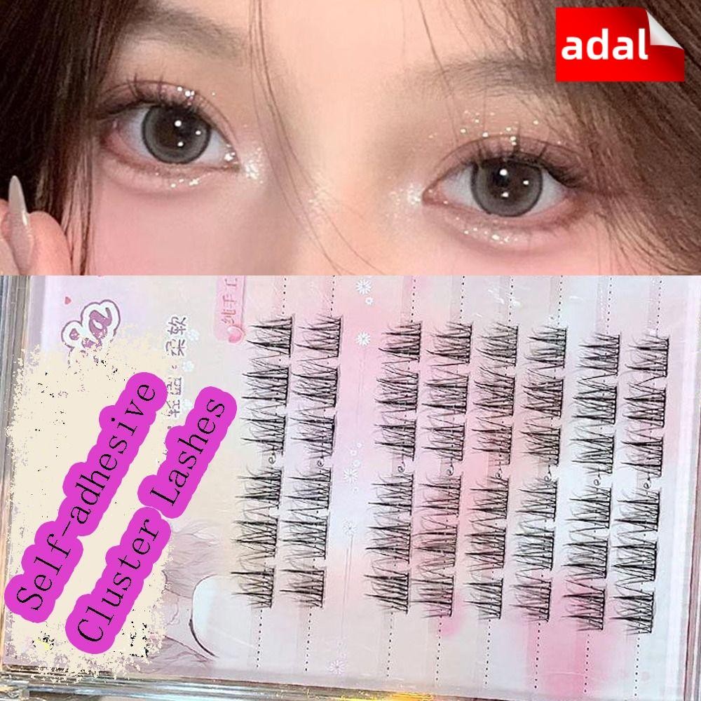 Adal Self กาวคลัสเตอร์ Lashes,กดบนขนตายาวธรรมชาติ,ความงามของผู้หญิงทําด้วยมือนํามาใช้ใหม่ไม่มีกาวต้องการขนตาส่วนบุคคล DIY Eyelash Extension