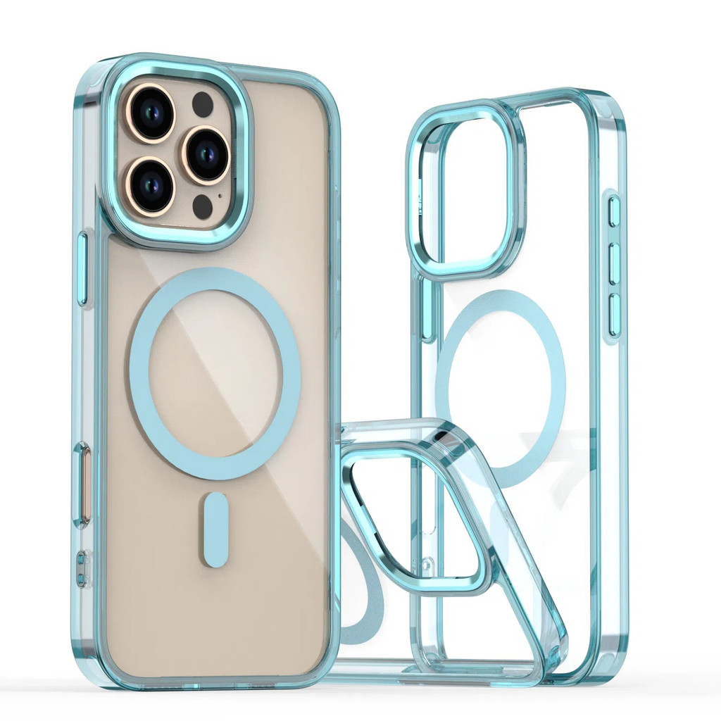 ใหม่ IPhone 16 ProMax Bright Shadow เคสโทรศัพท์แม่เหล็กโปร่งใส Anti Drop 12/13/14/15 ProMax ฝาครอบป้องกัน