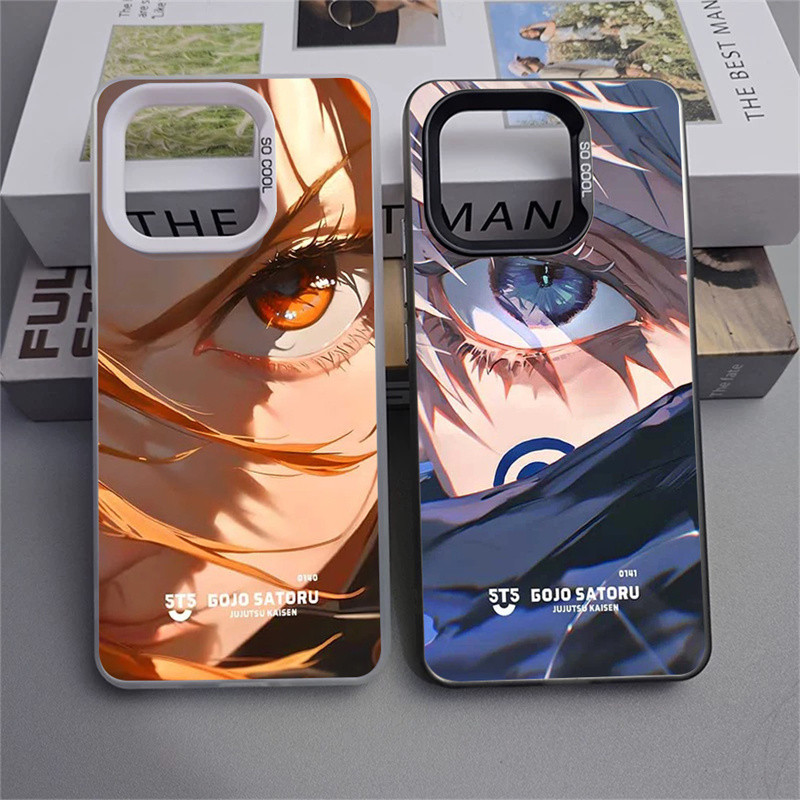 สําหรับ POCO X6/F6/F5/F4 GT Pro เทรนด์แฟชั่นอะนิเมะ Jujutsu Kaisen Kugisaki Nobara Inumaki Toge ตัวอักษรด้านข้างสีสัน Frosted เลเซอร์คลุมทั้งหมด PC เคสโทรศัพท์ Redmi K70/K70E Pro